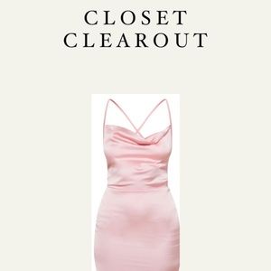 Silky Light Pink Bodycon Dress
